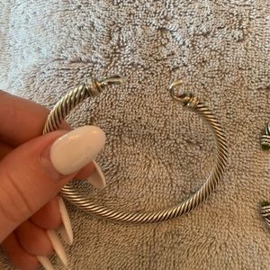 David Yurman Cable Bracelet w/ Diamonds and Clasp
